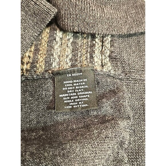 Jones New York 100% Merino Wool Sweater Vest Large Fair Isle Nordic Fisherman - Picture 4 of 7